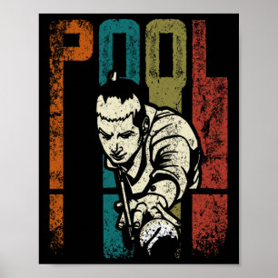 Poster Billard rétro Vintage