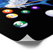 Poster Billard Shark Billard Joueur billard billard Snook (Coin)