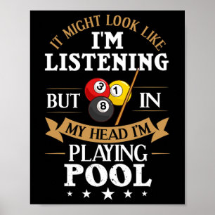 Poster Billard Snooker Pool Joueur Sport Competit