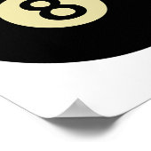 Poster Billard Snooker Pool Ll Numéro 8 Billard Lecteur (Coin)