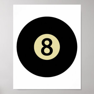 Poster Billard Snooker Pool Ll Numéro 8 Billard Lecteur