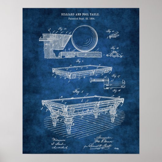 Poster Billard Table n° 5 Rec Décor de la salle (Devant)