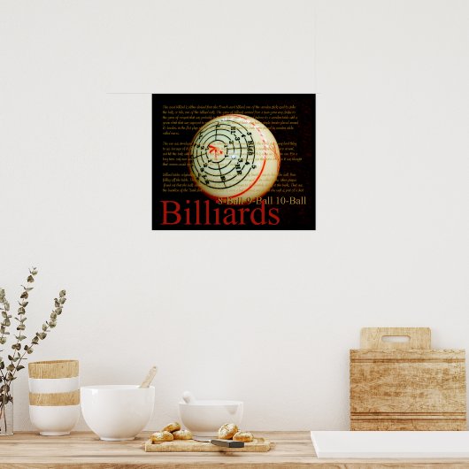 Poster Billards (Cuisine)