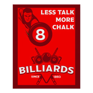 Poster Billards de poche vintages