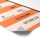 Poster billet concert orange (Coin)