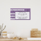 Poster billet de concert violet (Cuisine)