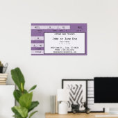 Poster billet de concert violet (Bureau à domicile)