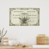 Poster Billet de quatre cent livres, 21 septembre 1792 (Cuisine)