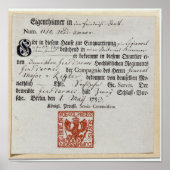 Poster Billet de vente, 1759 (Devant)