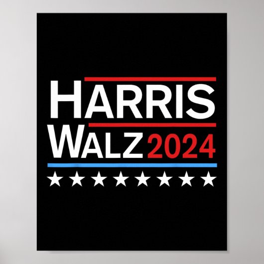 Poster Billet démocrate Harris Tim Walz 2024 (Devant)