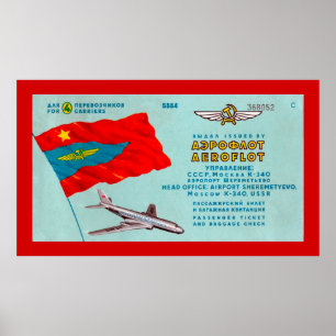 Poster Billet passager Aeroflot