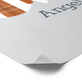 Poster Billet photo pour bébé Longhorn Burt Orange Plaid (Coin)