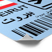 Poster Billet voyage Beyrouth Liban (Coin)