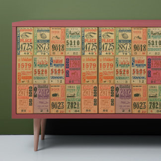 Poster Billets Ephemera vintage Papier d'affiche Découpag