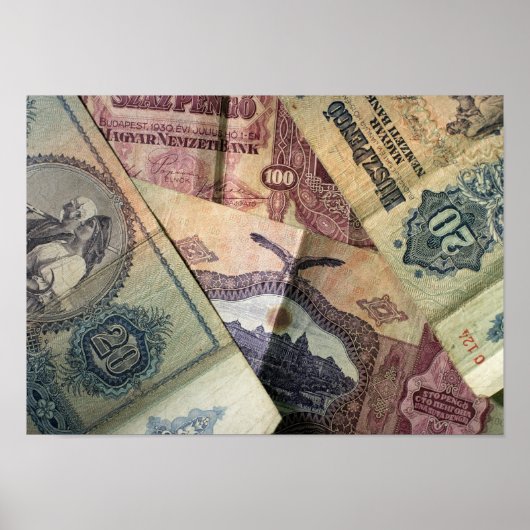 Poster Billets vintages (Devant)