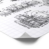 Poster Billiard Ball Rack 1969 Art Brevet - Poivre Lined (Coin)