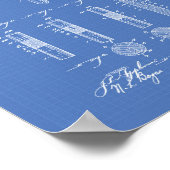 Poster Billiard Cue Tip 1899 Brevet - Plan directeur (Coin)