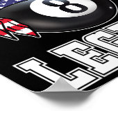 Poster Billiard Team 8 Ll Jeu Joueur De Piscine Cadeaux P (Coin)