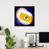 POSTER BILLIARDS BALL NUMÉRO 9 (Bureau à domicile)