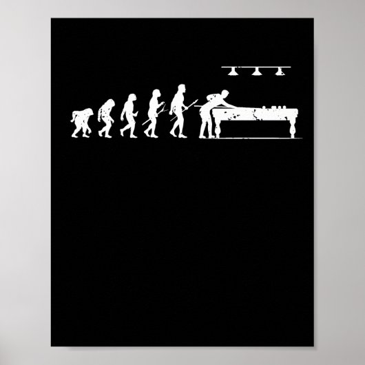 Poster Billiards Evolution Man Pool Billiards Jeu (Devant)