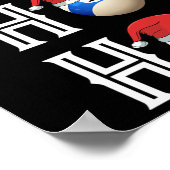 Poster Billiards Noël Santa Hat Pool Hall Party cadeau (Coin)