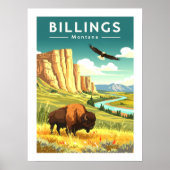 Poster Billings Montana vintage (Devant)