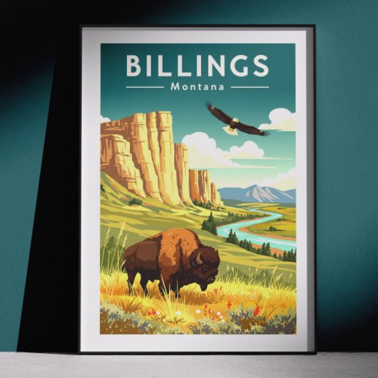 Poster Billings Montana vintage