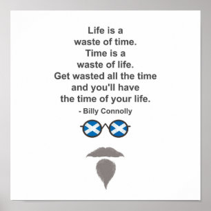 Poster Billy Connolly lunettes et devis