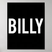 Poster Billy - Cool New Funny Name Fan Gift Tee  (Devant)