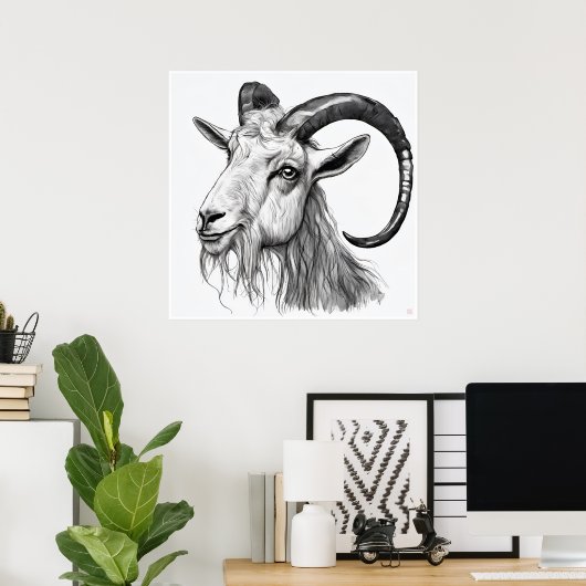 Poster Billy Goat - Art Print (Bureau à domicile)