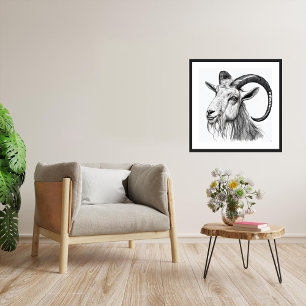 Poster Billy Goat - Art Print