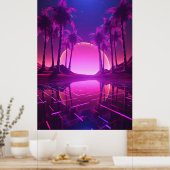 Poster Binary Bliss : Synthwave Euphoria (Cuisine)