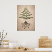 Poster Binary Botany - Art abstrait codage et nature (Cuisine)