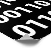 Poster Binary en noir et blanc (Coin)