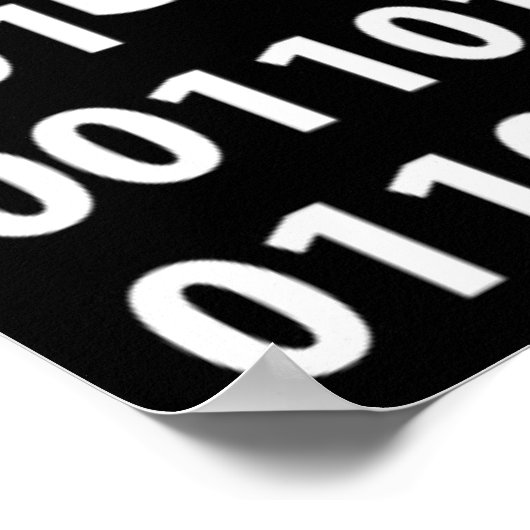 Poster Binary en noir et blanc (Coin)