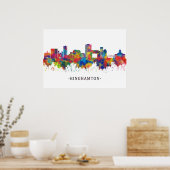 Poster Binghamton New York Skyline (Cuisine)