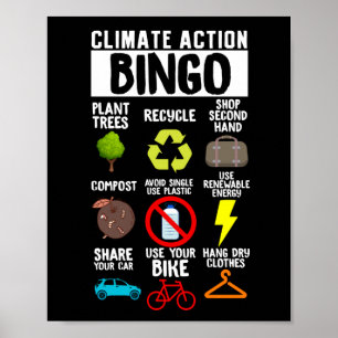 Poster Bingo Action climatique Jour des terres Changement