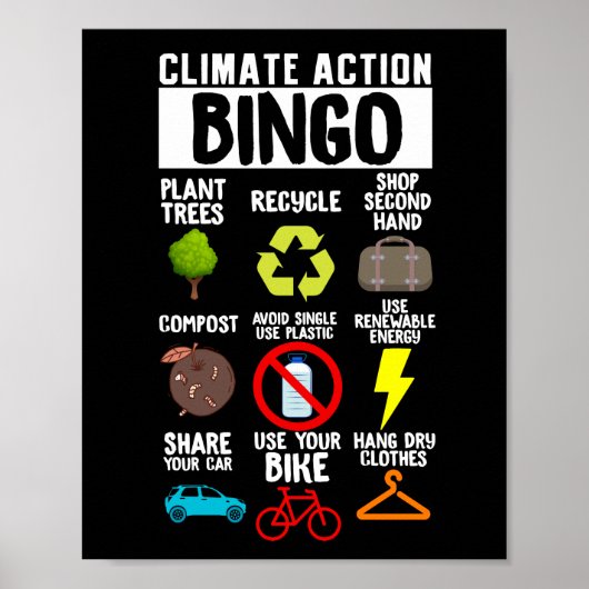 Poster Bingo de l'action climatique Jour des terres du ch (Devant)
