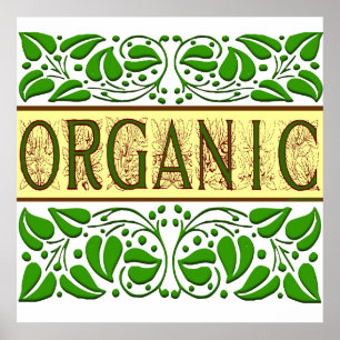 Poster Bio dire avec Acorns Art Vintage Imprimer