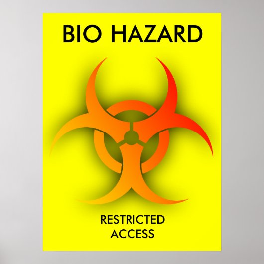 Poster Bio Hazard Funny Imprimer l'affiche Humour (Devant)