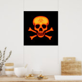Poster Biodanger Skull & Crossbones (Cuisine)