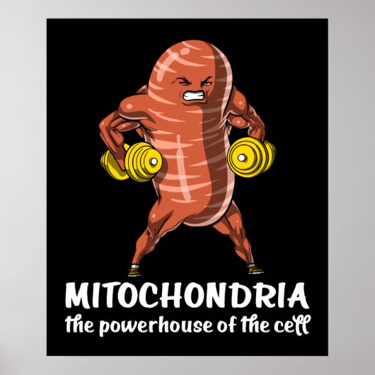 Poster Biologie Science Mitochondria Drôle plaisanterie (Devant)
