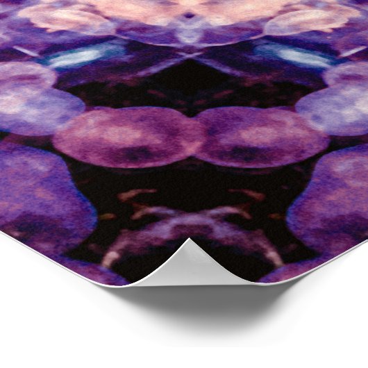 Poster Bioluminescences kaléidoscopiques Mystic Purple (Coin)