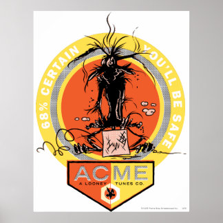 Poster Bip Bip ACME - 68% de chances que vous soyez en sé