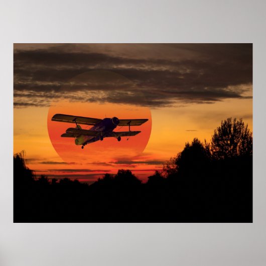 Poster biplane (Devant)