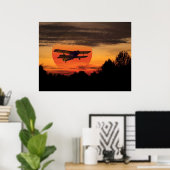 Poster biplane (Bureau à domicile)