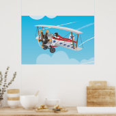 Poster biplane (Cuisine)