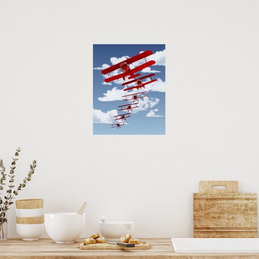 Poster Biplane rétro (Cuisine)