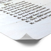 Poster Birch Bark Heart Rustic Mariage Sein Chart (Coin)