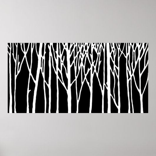 Poster Birch Forest par Leslie Peppers (Devant)